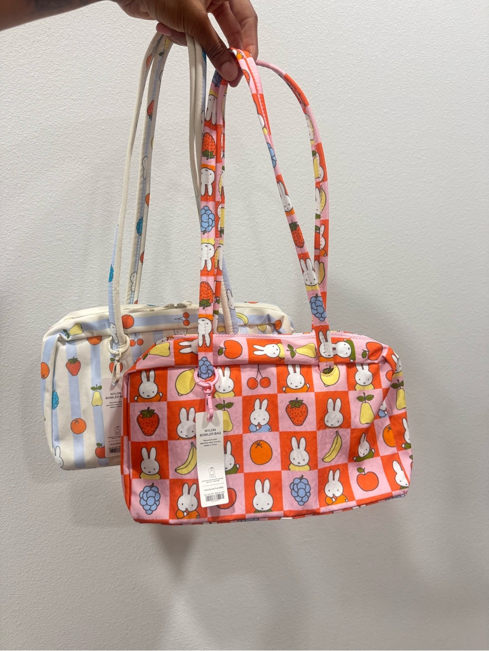 Miffy x UO Baggu Orange & White Nylon Bowler Bag - Fruit Print - Picture 2 of 5